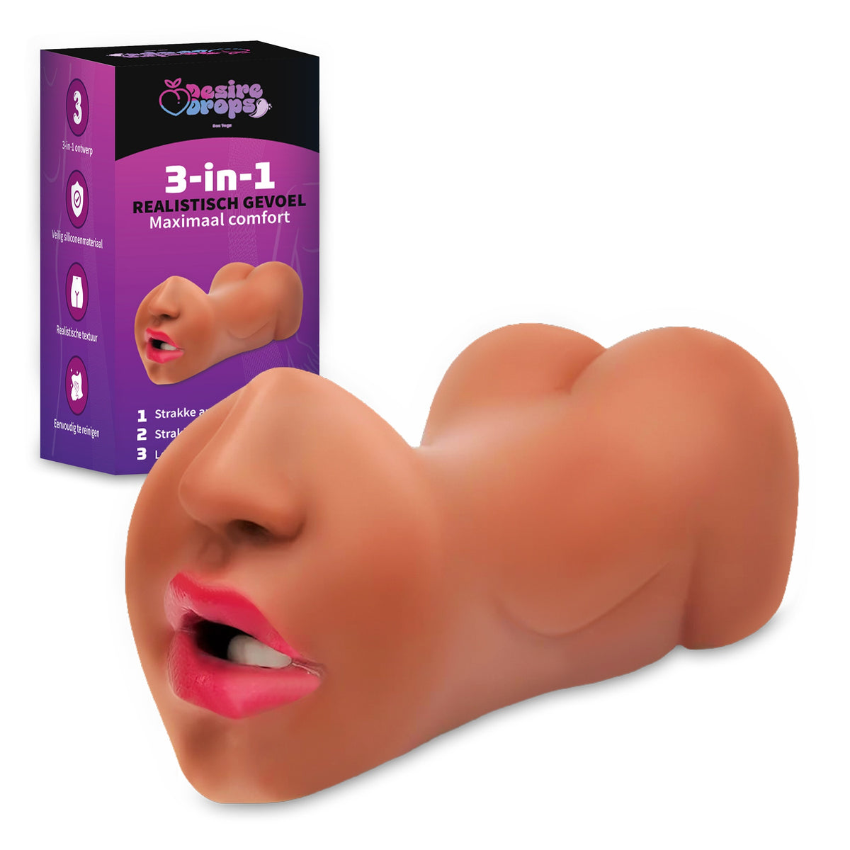Desiredrops realistische 3-in-1 pocket pussy