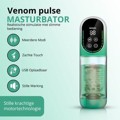Desiredrops® Venom Pulse – Automatische Masturbator met LCD Display & Vacuumfunctie
