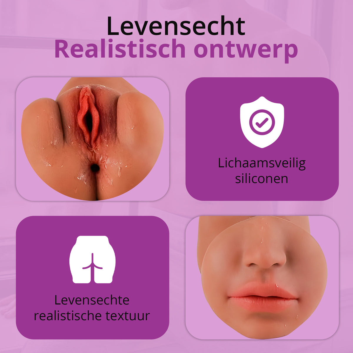 Desiredrops Realistische 3-in-1 Pocket Pussy