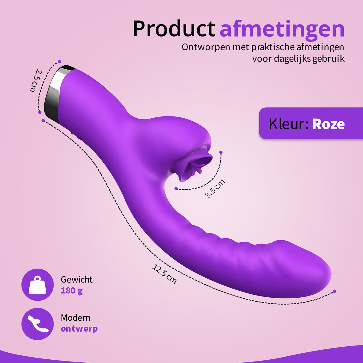 Desiredrops Duo Vibrator met Luchtdrukfunctie