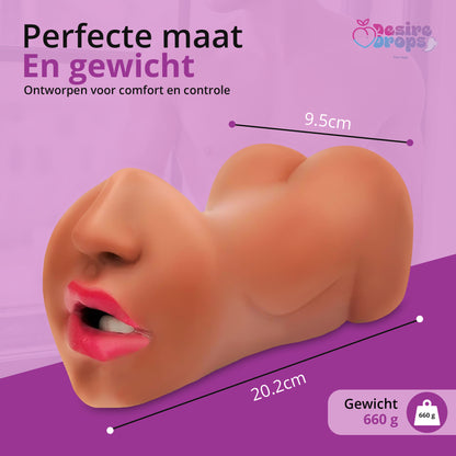 Desiredrops Realistische 3-in-1 Pocket Pussy