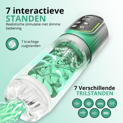 Desiredrops® Venom Pulse – Automatische Masturbator met LCD Display & Vacuumfunctie