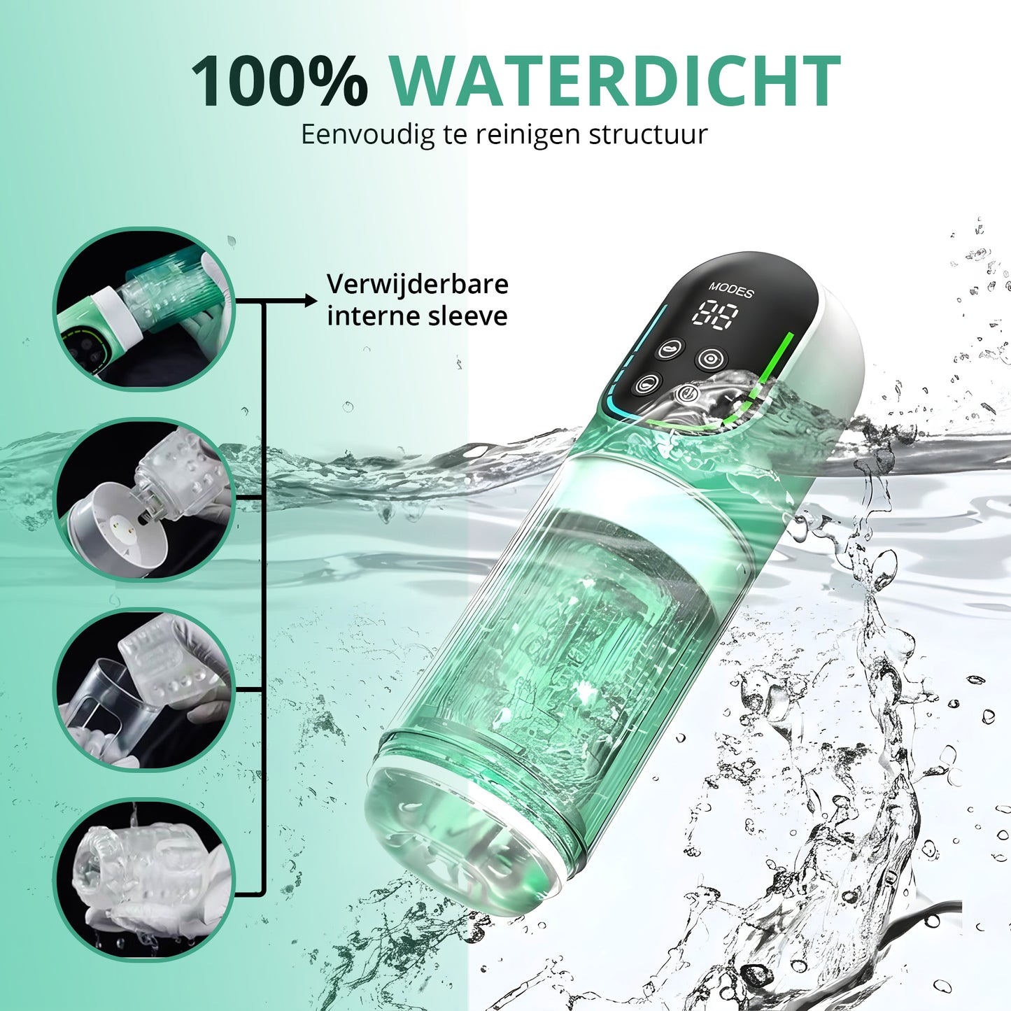 Desiredrops® Venom Pulse – Automatische Masturbator met LCD Display & Vacuumfunctie