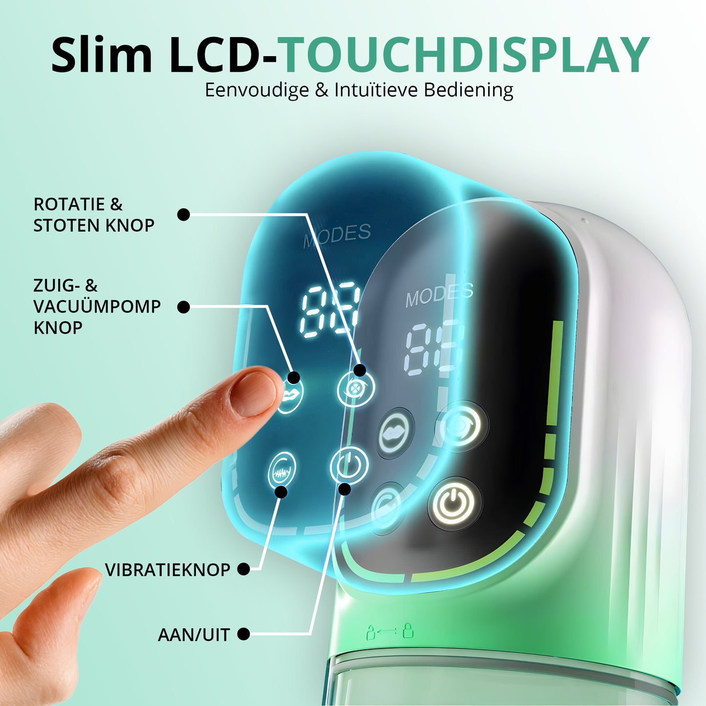 Desiredrops® Venom Pulse – Automatische Masturbator met LCD Display & Vacuumfunctie