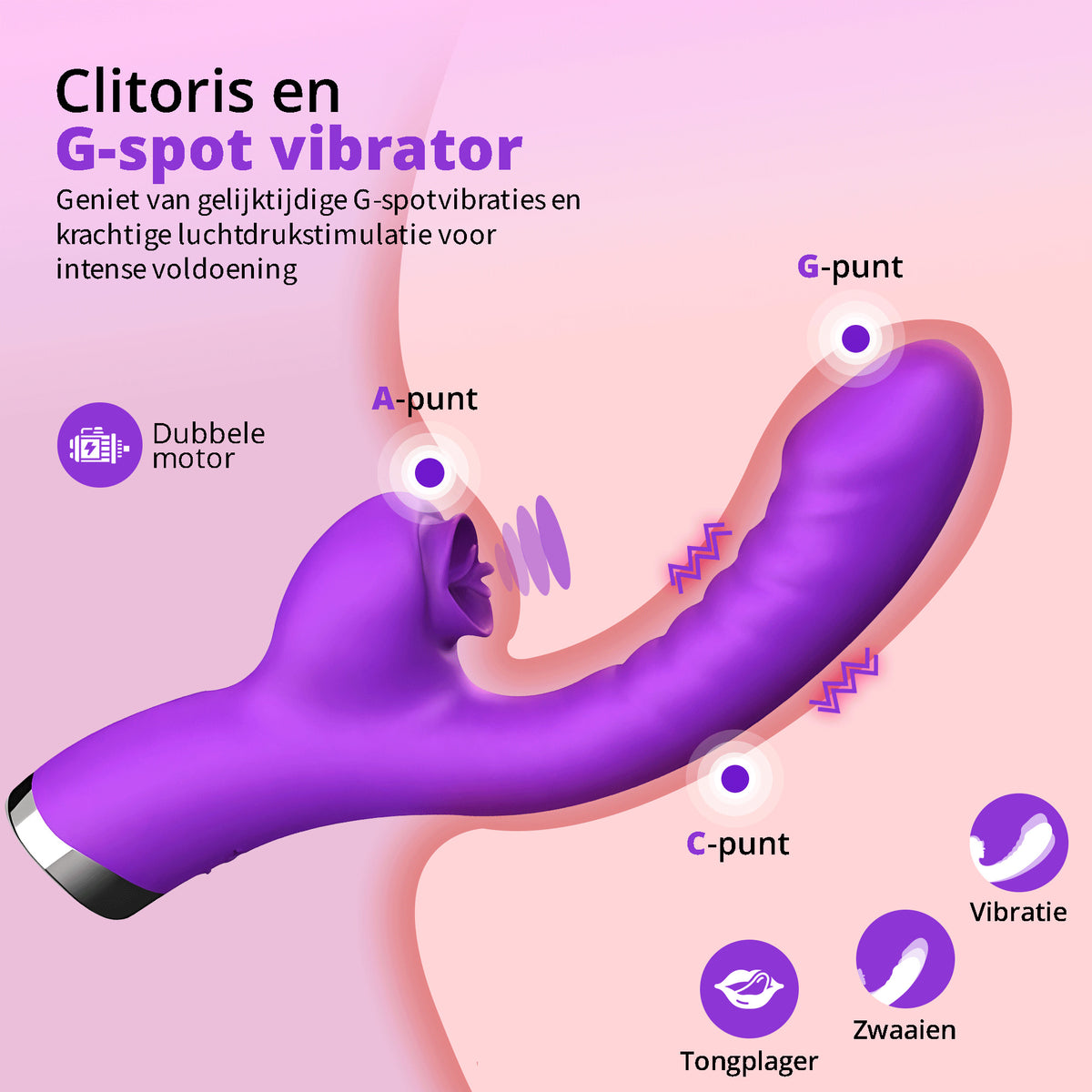 Desiredrops Duo Vibrator met Luchtdrukfunctie