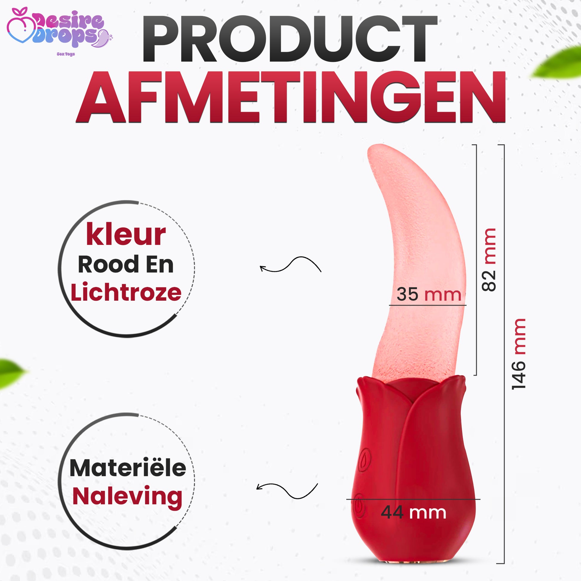 Desire Drops Tong Vibrator | Krachtige Stimulatie & Realistische Likbewegingen Desire Drops Tong Vibrator | Krachtige Stimulatie & Realistische Likbewegingen